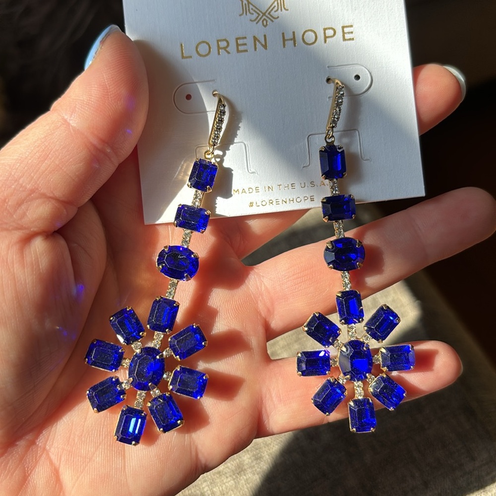 Loren Hope Indigo Statement Earrings